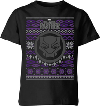 Marvel Avengers Black Panther Kids Christmas T-Shirt - Black - 5-6 Years