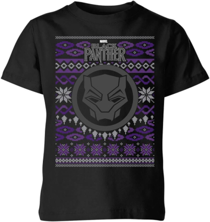 Marvel Avengers Black Panther Kids Christmas T-Shirt - Black - 11-12 Years