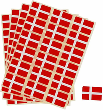 Stickersflaggor Danmark - 72-pack