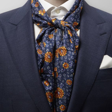 Eton Orange & blåblommig scarf