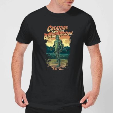 Universal Monsters Creature From The Black Lagoon Illustrated Men's T-Shirt - Black - L