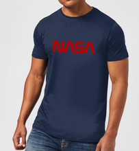 NASA Worm Rot Logotype T-Shirt - Navy Blau - S