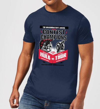 Marvel Thor Ragnarok Champions Poster Men's T-Shirt - Navy - XL