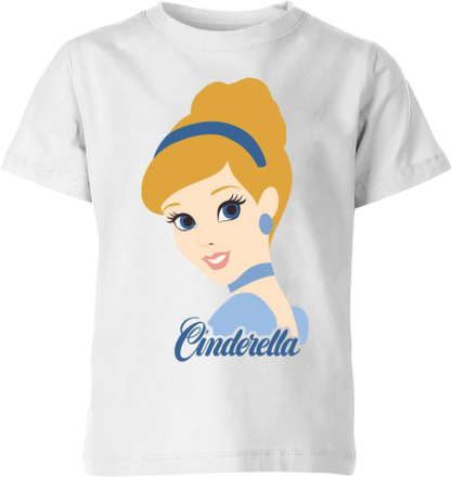 Disney Princess Colour Silhouette Cinderella Kids' T-Shirt - White - 9-10 Years - White