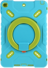 PEPKOO Shock-proof Silicone Plastic Kid Dual Protective Case with Kickstand for iPad 10.2 (2021)(202