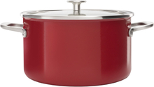 KitchenAid Cookware Collection Gryte med lokk 24 cm, Rød