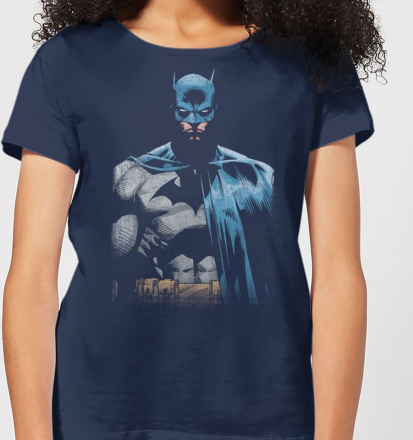Batman Close Up Damen T-Shirt - Navy Blau Blau - XXL