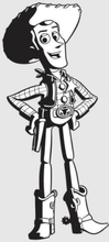 Toy Story Sheriff Woody Damen T-Shirt - Grau - XS