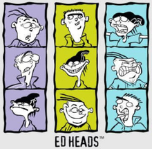 Ed, Edd n Eddy Heads Women's T-Shirt - Grey - XS