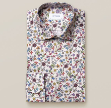 Eton Classic fit Beige skjorta med blommande dal
