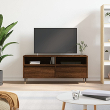 Tv-bänk brun ek 100x34,5x44,5 cm konstruerat trä