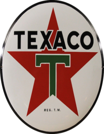 Emajleskilt Texaco