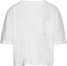 Teen 100% Organic Cotton Pocket T-Shirt T-shirts Short-sleeved Hvit GAP*Betinget Tilbud