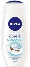 Nivea Caring Shower Cream Coconut 250 ml