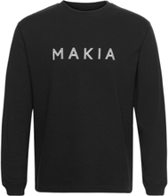 Oksa Long Sleeve Tops T-shirts Long-sleeved Black Makia