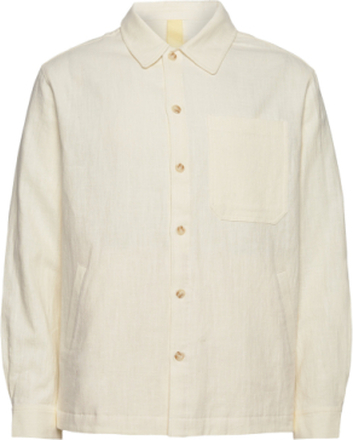 Frank Linen Overshirts Linen Shirts Creme Brixtol Textiles*Betinget Tilbud