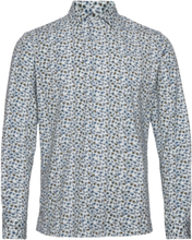 Clean Formal Aop Stretch Shirt Ls Tops Shirts Casual Blue Clean Cut Copenhagen