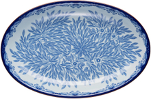 "Ostindia Floris Oval Platter 33X22Cm Home Tableware Serving Dishes Serving Platters Blue Rörstrand"