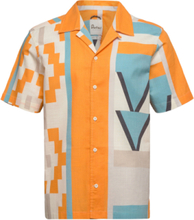 Geo Print S/S Shirt Tops Shirts Short-sleeved Orange Penfield