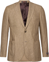 Archie Linen Suit Jkt Designers Blazers Single Breasted Blazers Beige Morris