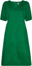 Cuantoinett Ss Dress Knælang Kjole Green Culture