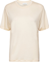 Claudia T-Shirt T-shirts & Tops Short-sleeved Creme House Of Dagmar*Betinget Tilbud
