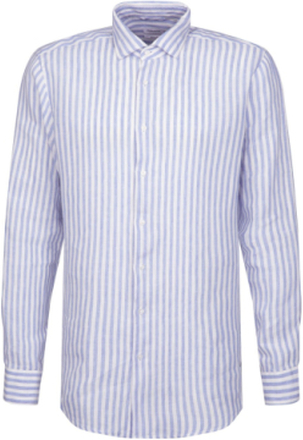 New Kent Ot Shirts Linen Shirts Blå Seidensticker*Betinget Tilbud