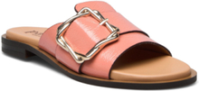 Velcro Srings Semisquare Shoes Summer Shoes Flat Sandals Rosa Apair*Betinget Tilbud