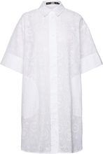 Broderie Anglaise Shirtdress Kort Kjole White Karl Lagerfeld