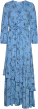 Maxi Length Ruffle Dress Maxikjole Festkjole Blue IVY OAK