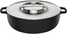 Norden Grill Chef Pot 30Cm W/Lid Home Kitchen Pots & Pans Casserole Dishes Black Fiskars