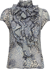 Liljasz Ss Shirt Blouses Short-sleeved Blå Saint Tropez*Betinget Tilbud