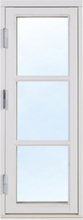 Kulturfönster 1:luft - Trä - Målat 5x5 Högerhängd Frostat glas Vit Spaltventil vit