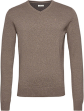 Basic V Neck Sweater Strikkegenser V-krage Brun Tom Tailor*Betinget Tilbud