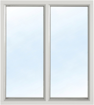 Fast fönster med bågpost - Aluminium - 3-glas U-värde 1,1 10x6 Frostat glas Ingen spaltventil