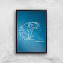 Harry Potter Ravenclaw Giclee Art Print - A4 - Wooden Frame