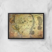 Lord Of The Rings Map Giclee Art Print - A2 - Print Only
