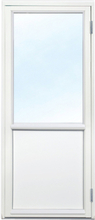 Fönsterdörr - 3-glas - Trä - U-värde: 1,1 8x19 Högerhängd Frostat glas Spaltventil vit