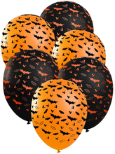 Ballonger Fladdermöss Svart/Orange - 6-pack