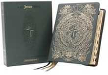 The Jesus Bible Artist Edition, ESV, (With Thumb Tabs to Help Locate the Books of the Bible), Genuine Leather, Calfskin, Green, Limited Edition, Thumb Indexed