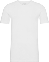 Shirt 1/2 T-shirts Short-sleeved Hvit Schiesser*Betinget Tilbud