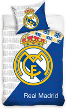 Real Madrid dekbedovertrek 140 x 200 cm wit/blauw 70 x 90 cm