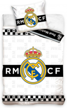 Real Madrid dekbedovertrek Rmcf 140 x 200 cm wit