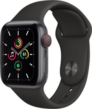 Apple Watch Se Gps + Cellular, 40mm Space Gray Aluminium Case With Black Sport Band