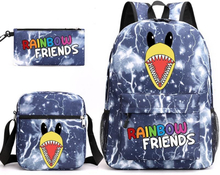 Rainbow Friends ryggsäck pennfodral axelremsväskor pack (3st)