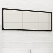 vidaXL Specchio da Bagno Nero 90x1,5x37 cm in Truciolato