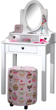 Vipack Sminkbord för barn Amori med spegel trä vit