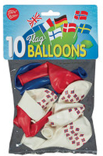 Bini Balloons Balloner Norsk flagga 26cm - 10 st