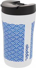 Kubek termiczny Aladdin Latte Leak-Lock 250 ml (biały - wzór niebieski)