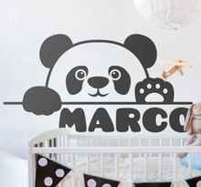 Stickers kinderkamer Aangepaste naam baby panda